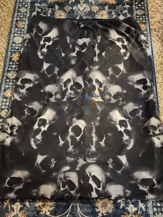 Hot Topic Dresses & Skirts - Skull Print Black Skirt
